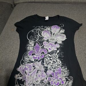 Converse Black and Purple Short Sleeve Tee